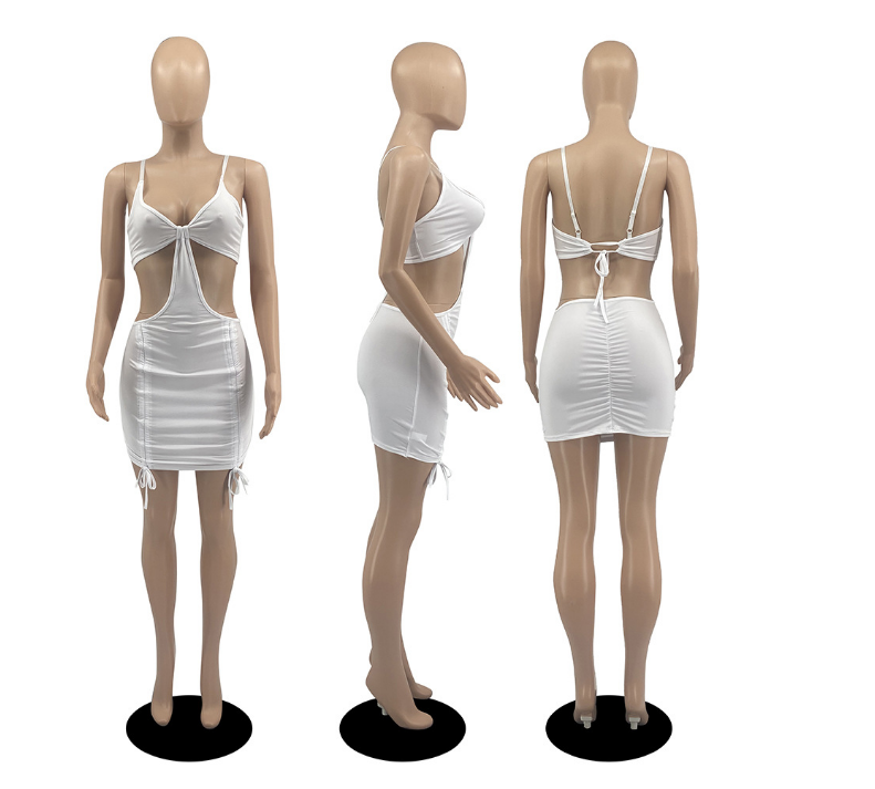 Women's Sleeveless Hollow-Out Bandage Mini Dress