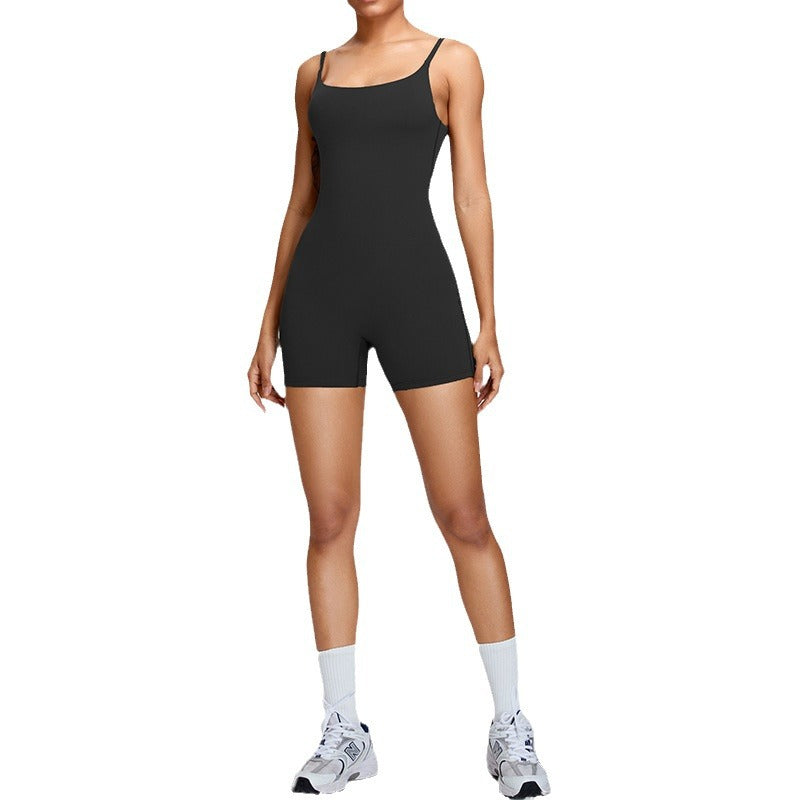 Women's Nude Yoga Camisole Jumpsuit — High-Intensity Dance & Fitness