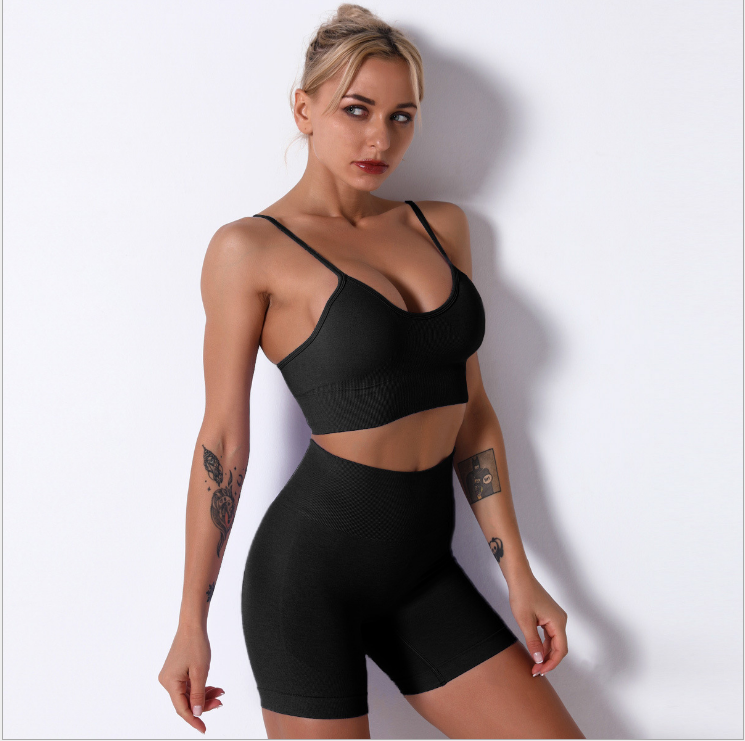 Women's Sling Sports Bra & Yoga Fitness Suit — 2-Piece Set