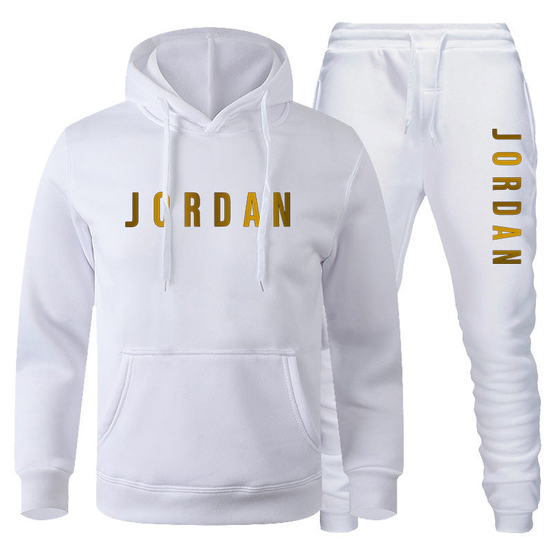 Men's Colour-Block Hoodie & Jogger Pants Set