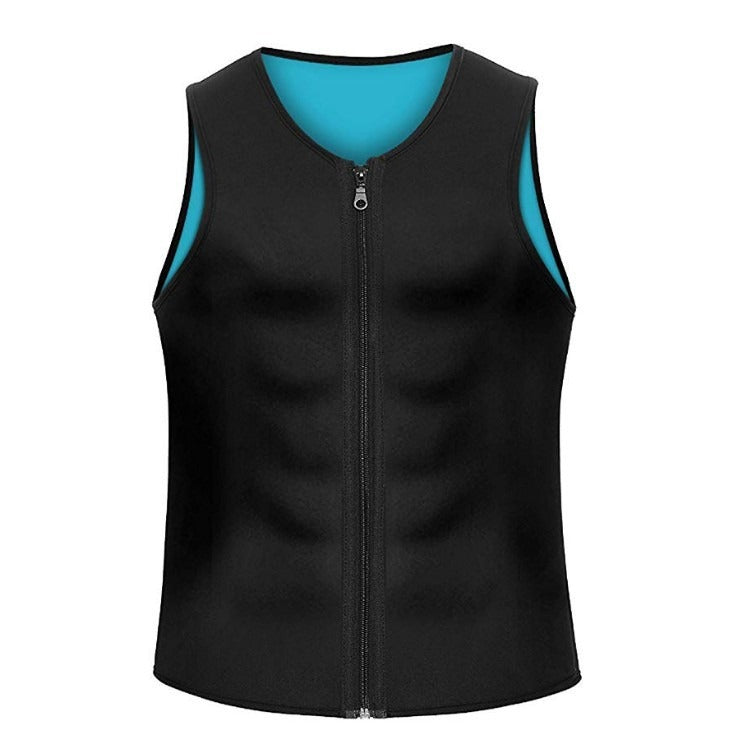 Men's Neoprene Sauna Vest — Zipper Sweat Shapewear & Fitness Corset