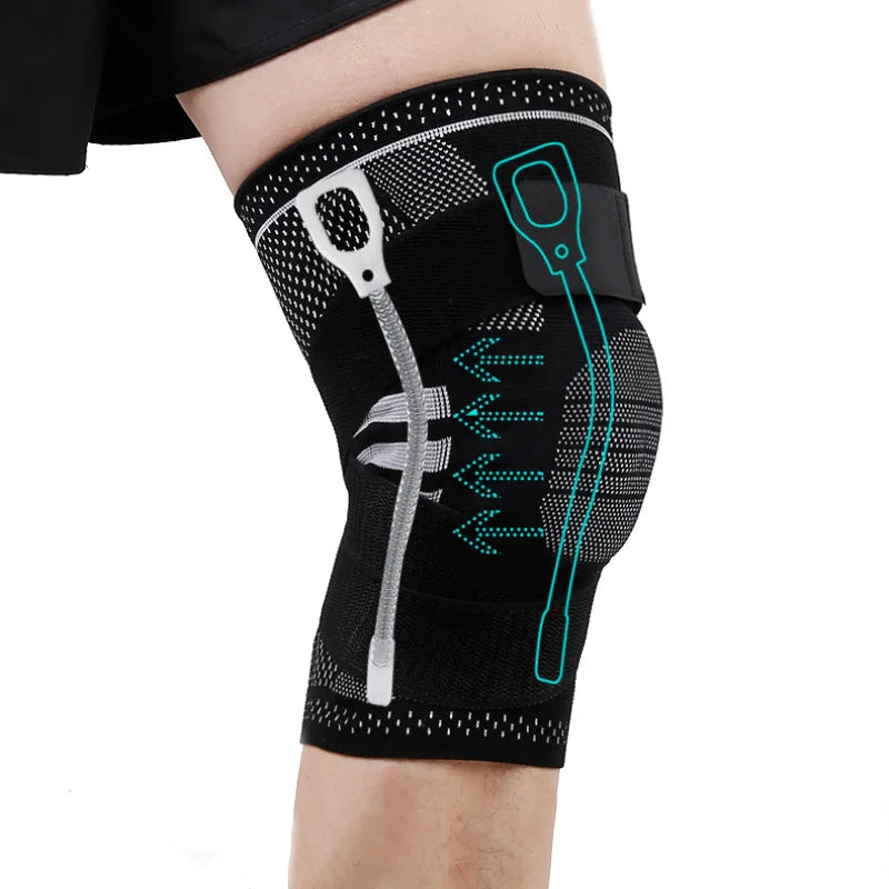 Professional Knee Brace with Detachable Elastic Belt & Silica Gel Pad – S/M/L/XL