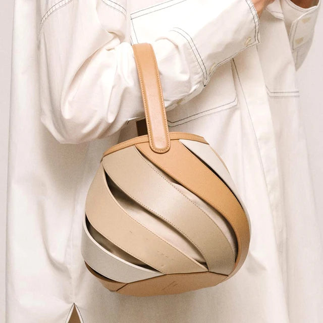 Colorful Stripe PU Leather Crossbody Bag