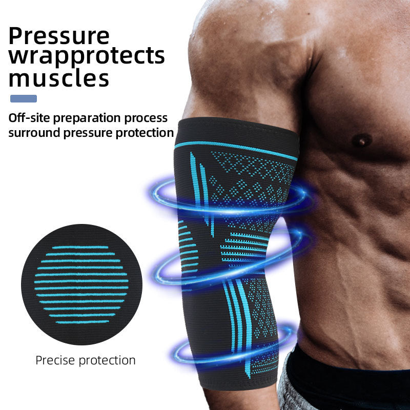 Unisex 4-Way Elastic Compression Elbow Pads – Breathable Nylon Sport Elbow Support for Basketball & Volleyball