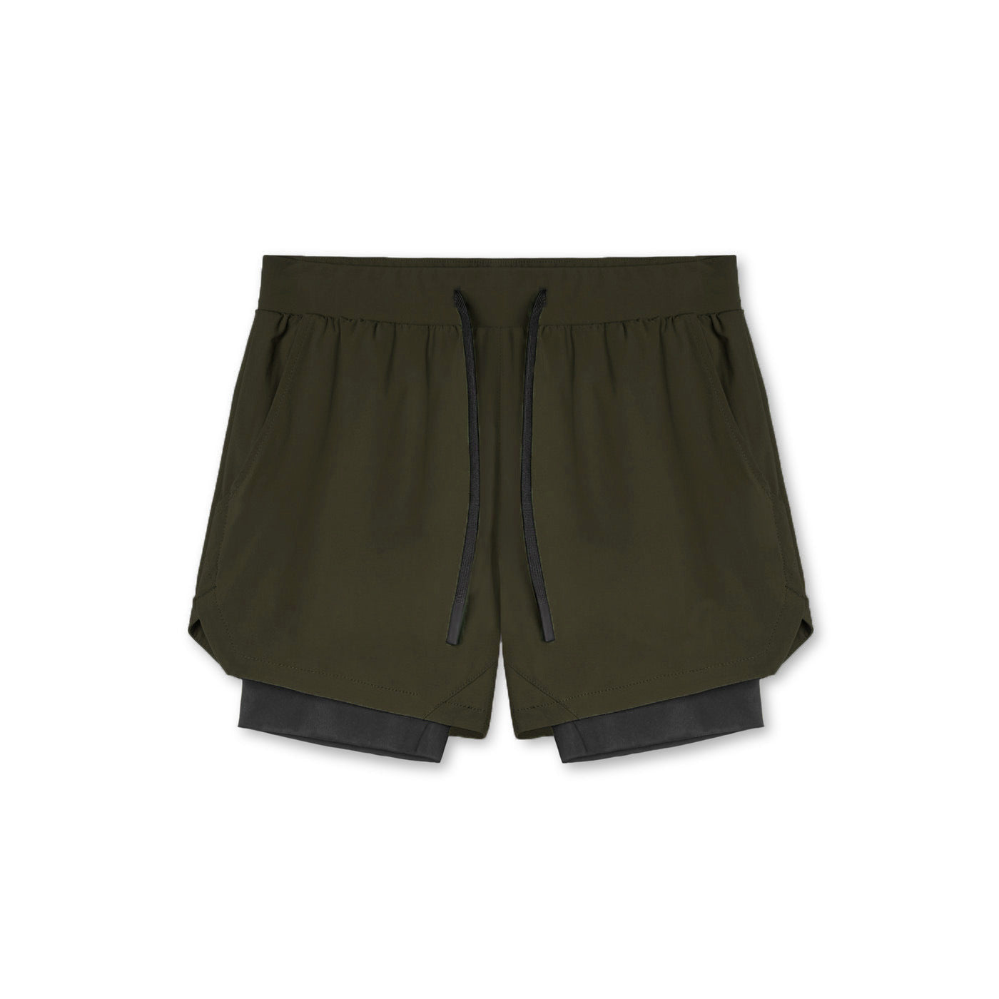 Men's Quick-Dry Double-Layer Basketball & Training Shorts — Stretch Nylon Fitness Shorts