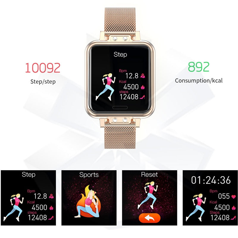 Women's Smart Watch – Heart Rate & Menstrual Cycle Fitness Tracker