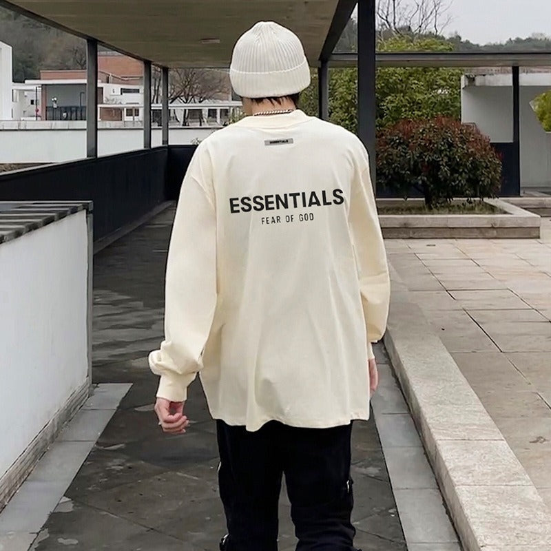 Pressure Glue Letter Print Long Sleeve T-Shirt