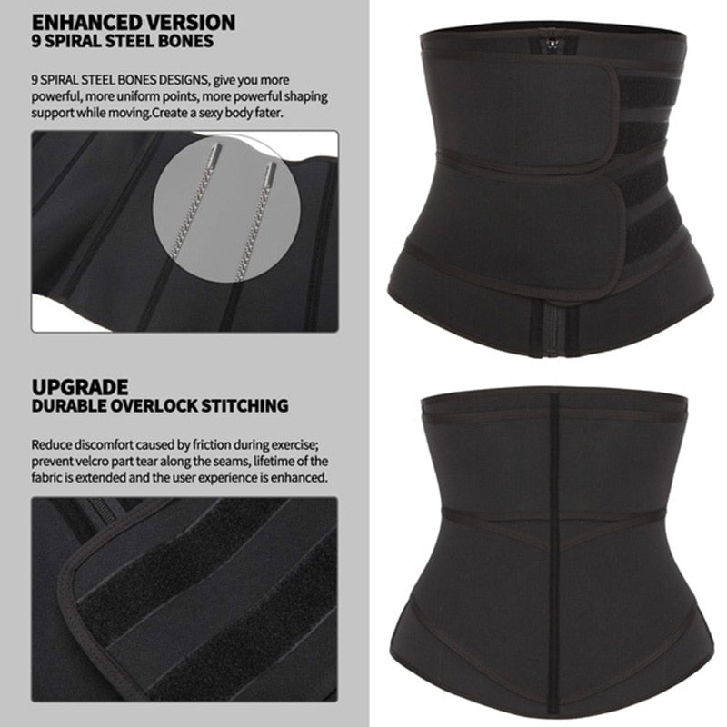 Neoprene Sauna Waist Trainer Corset – Sweat Belt for Women, Weight Loss & Workout