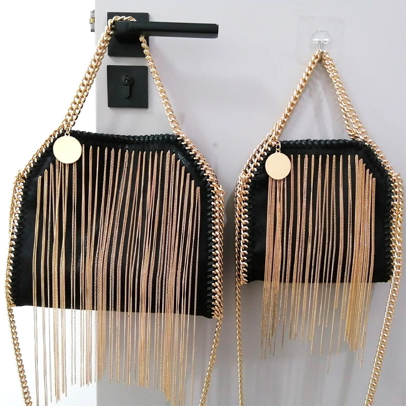 Women's Tassel Chain Crossbody Shoulder Bag