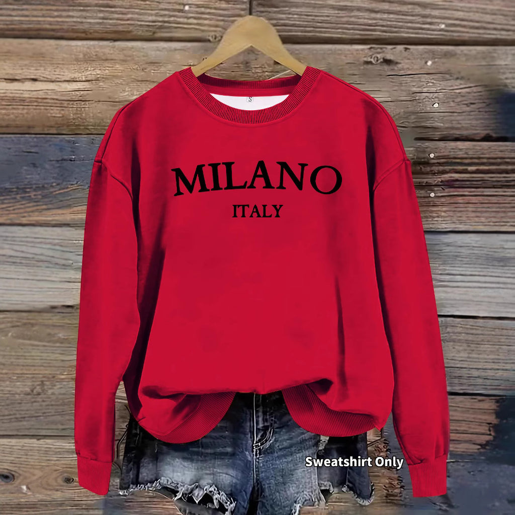 Women's Milano Print Long-Sleeve Sweatshirt