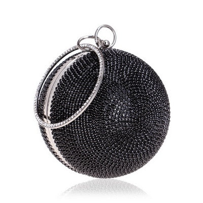 Crystal Ball Tassel Evening Clutch