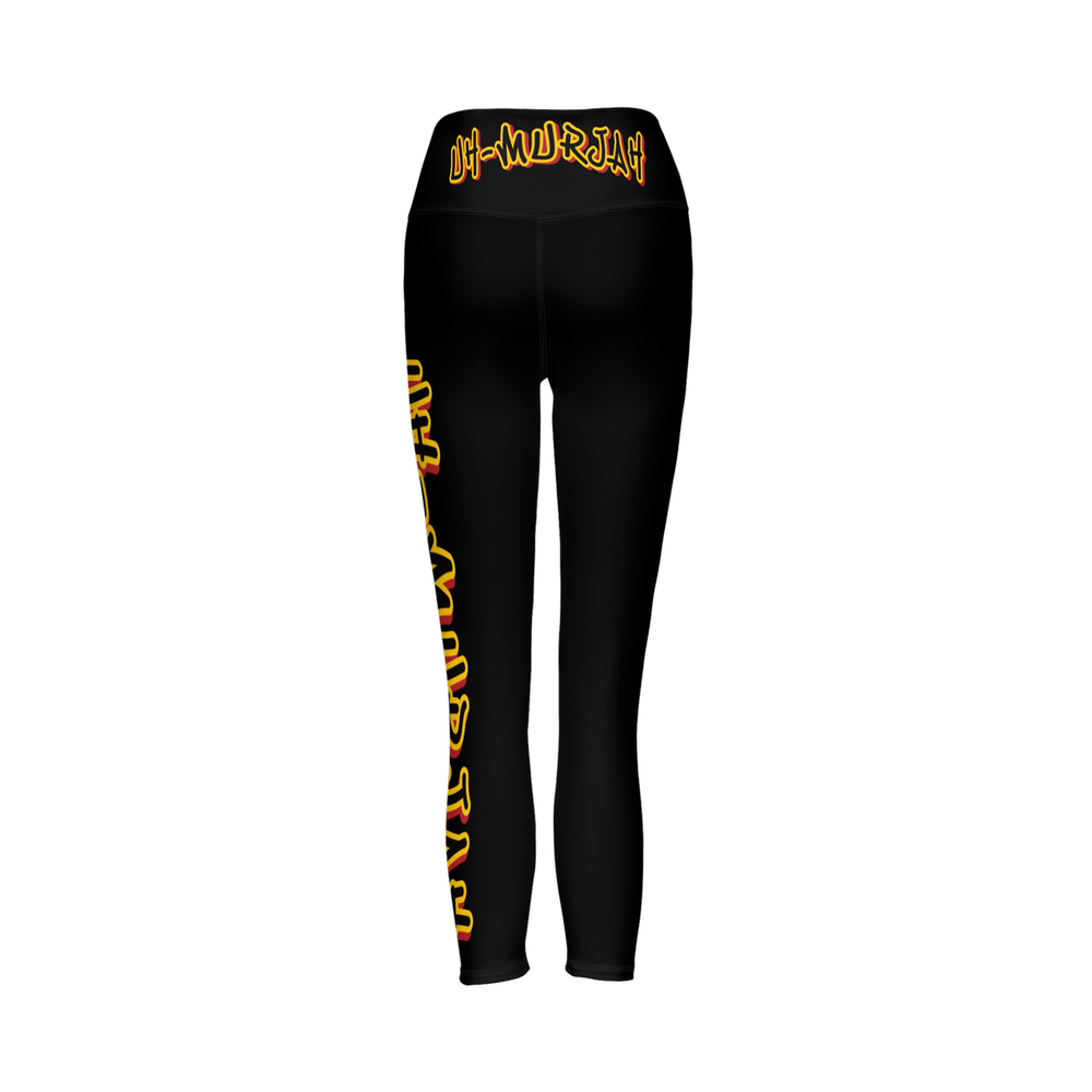Women's Cloud-Like High-Rise Leggings – Black/Yellow