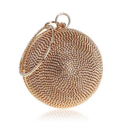 Crystal Ball Tassel Evening Clutch