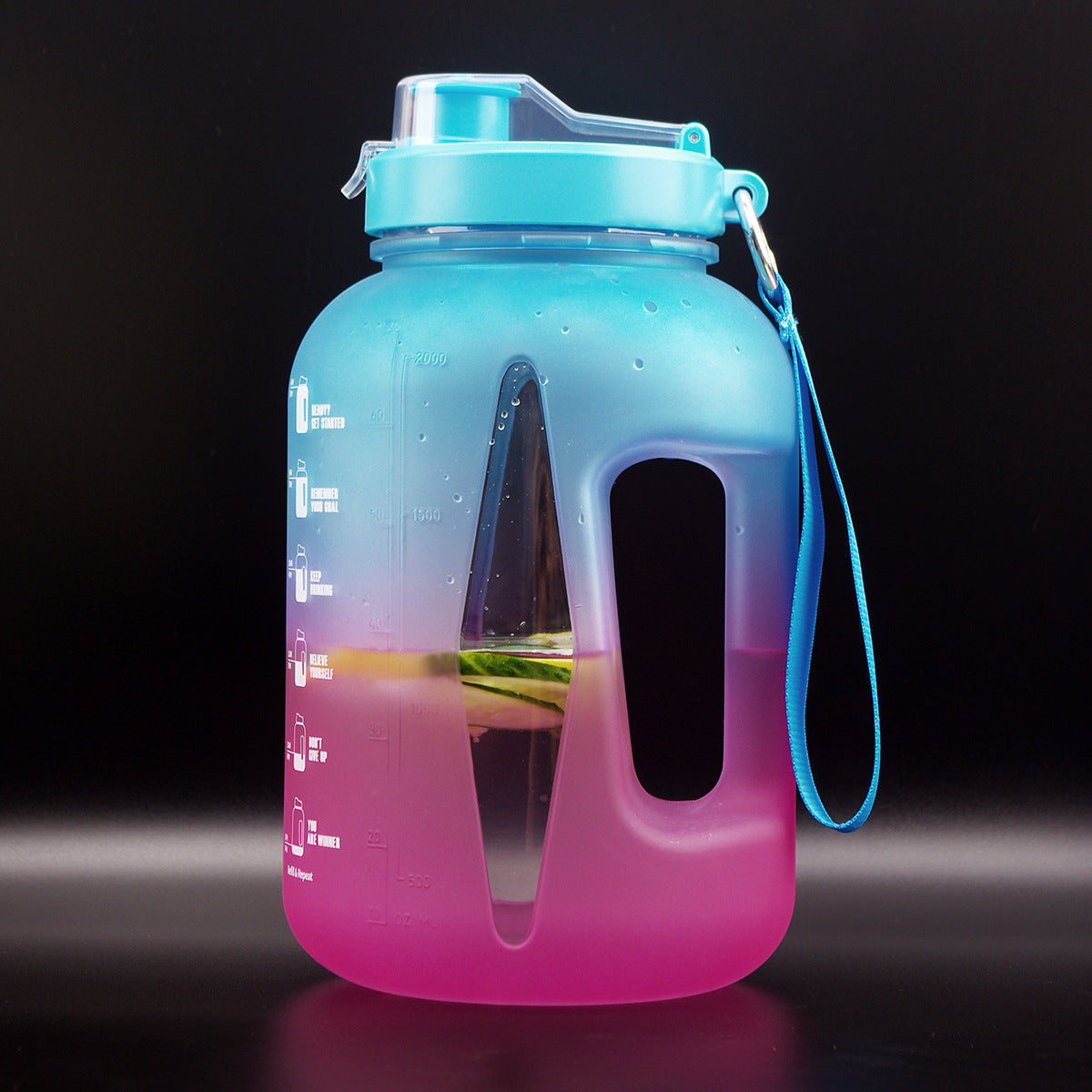 2.2L Frosted Gradient Sports Water Bottle – Fitness & Outdoor