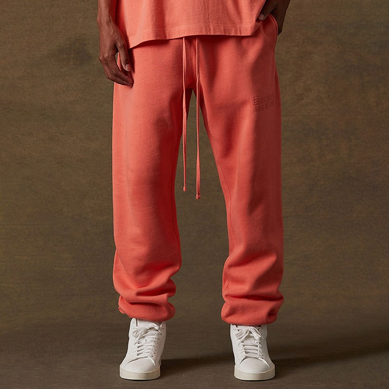 Double Line Silicone Letter Loose Jogger Pants