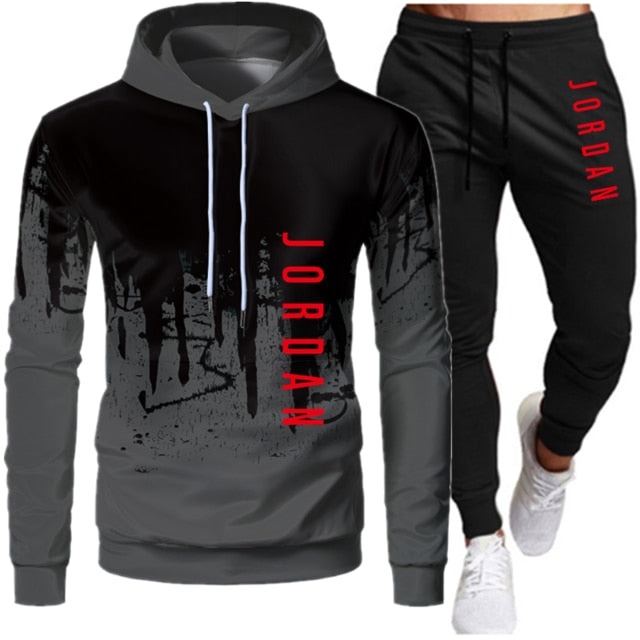 Men's Hooded Tracksuit Two-Piece Set