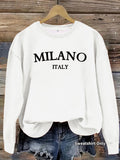 Women's Milano Print Long-Sleeve Sweatshirt