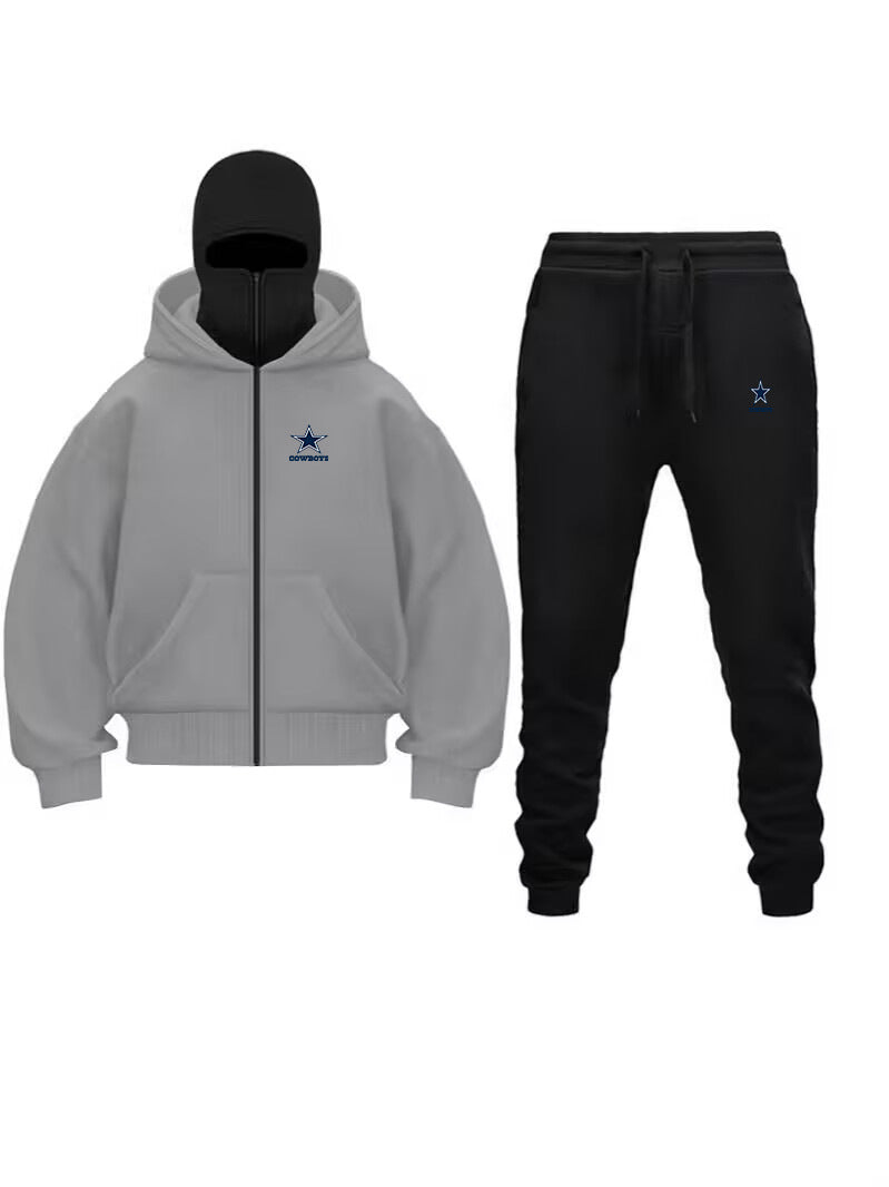 Men's Double-Hooded Zip-Up Sweatshirt