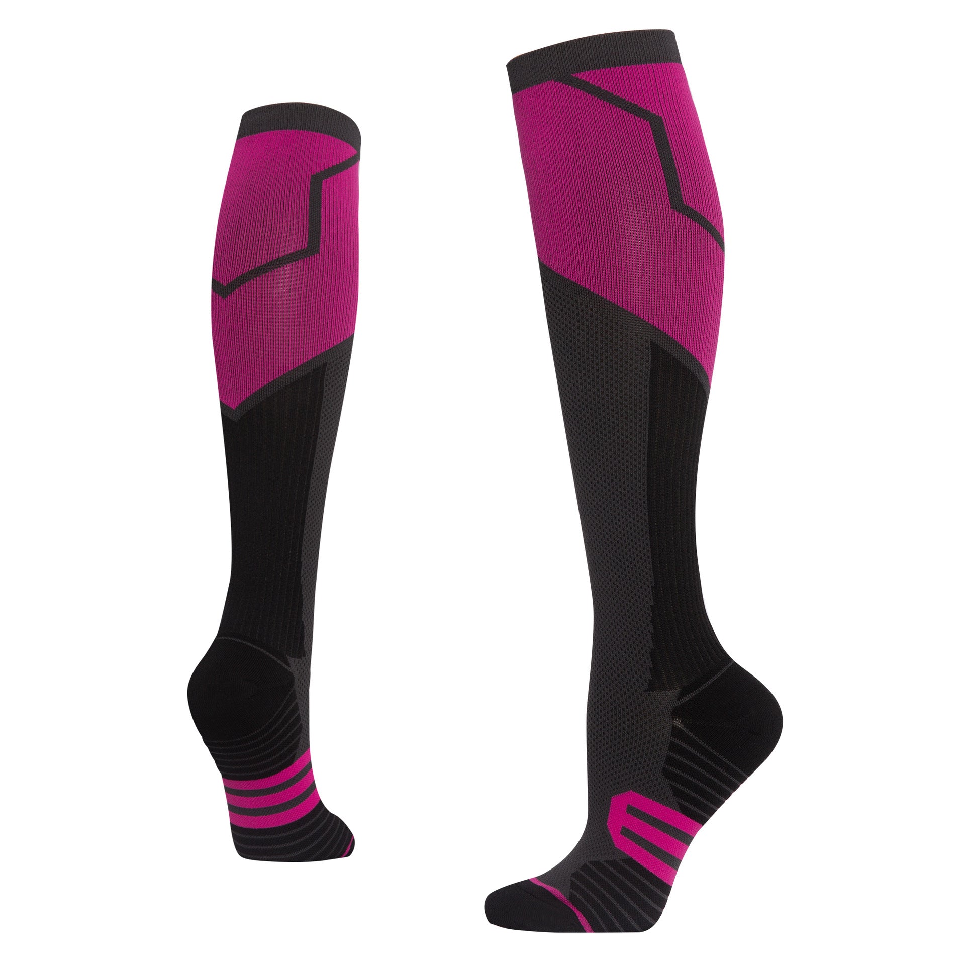 Women's Gradient Compression Socks – Long Tube Fitness & Skipping Rope Calf Socks