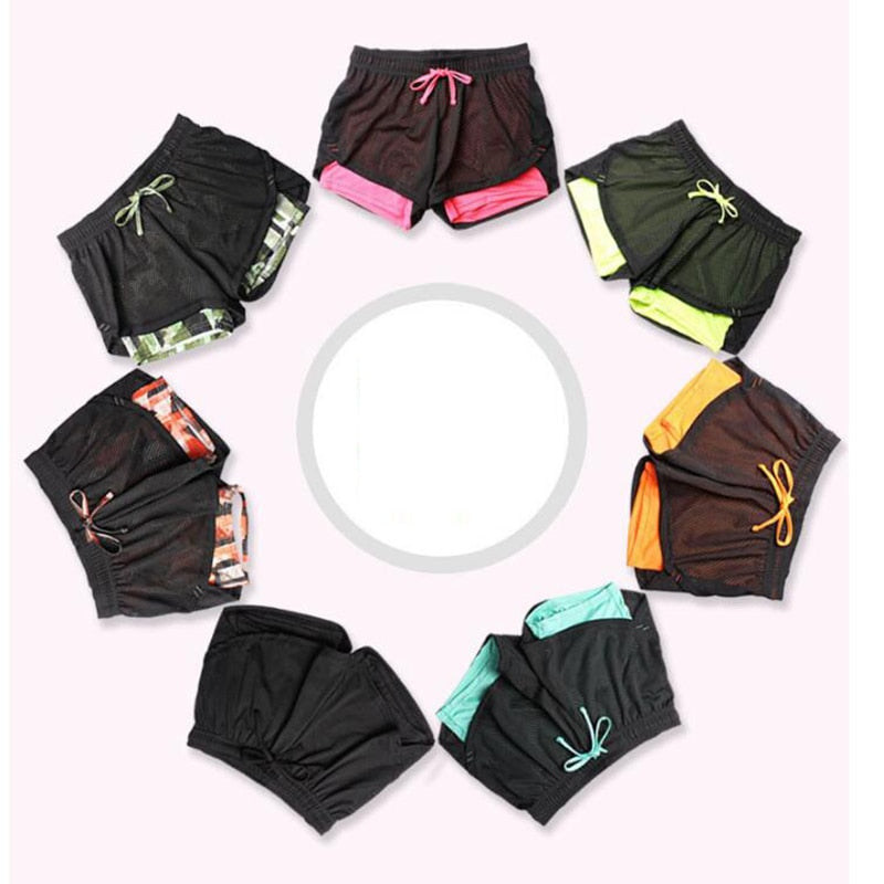 Women's Mesh Quick-Dry Running Yoga Shorts