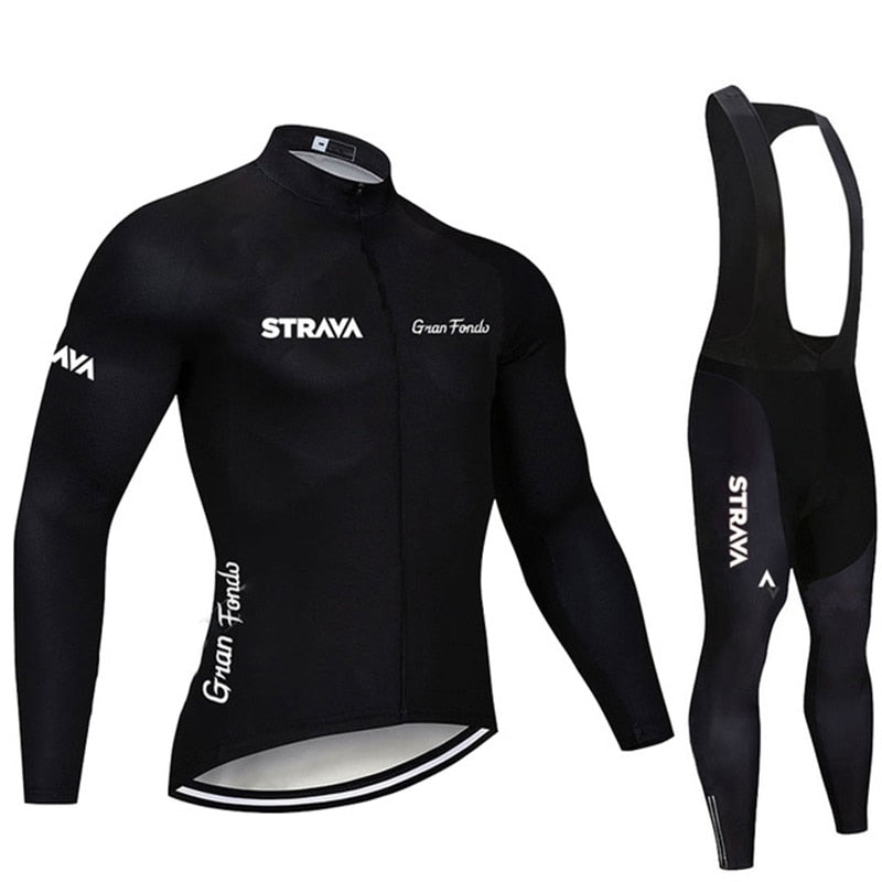 Men's Pro Team Cycling Jersey & Bib Shorts Set – Short & Long Sleeve