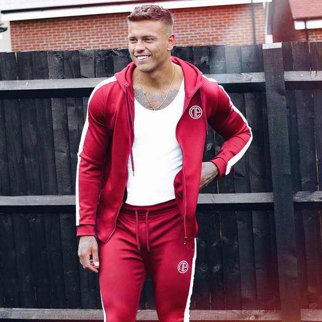 Men's Cotton Sport Tracksuit Set – Hoodie & Jogger Pants