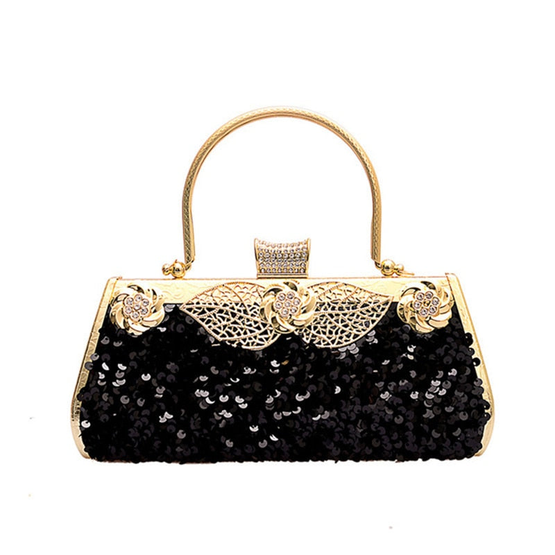 Sequin Rhinestone Evening Clutch