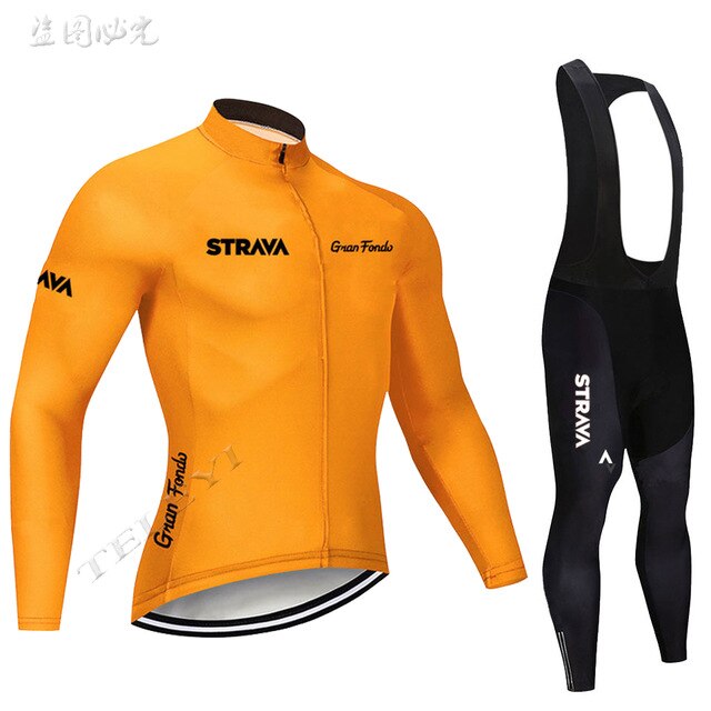 Men's Pro Team Cycling Jersey & Bib Shorts Set