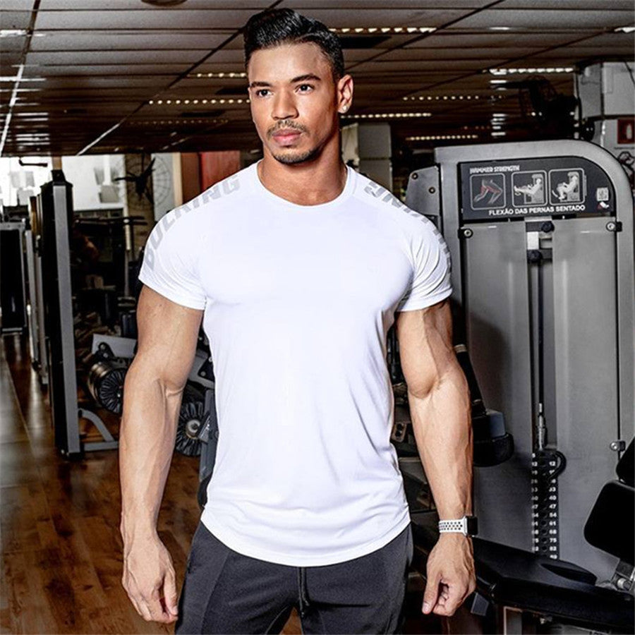 Men's Compression Quick-Dry Short-Sleeve T-Shirt – Slim Fit Running & Sport Tee