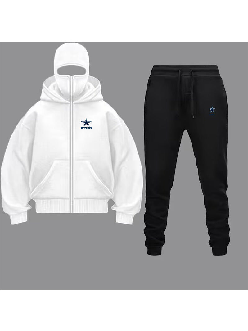 Men's Double-Hooded Zip-Up Sweatshirt