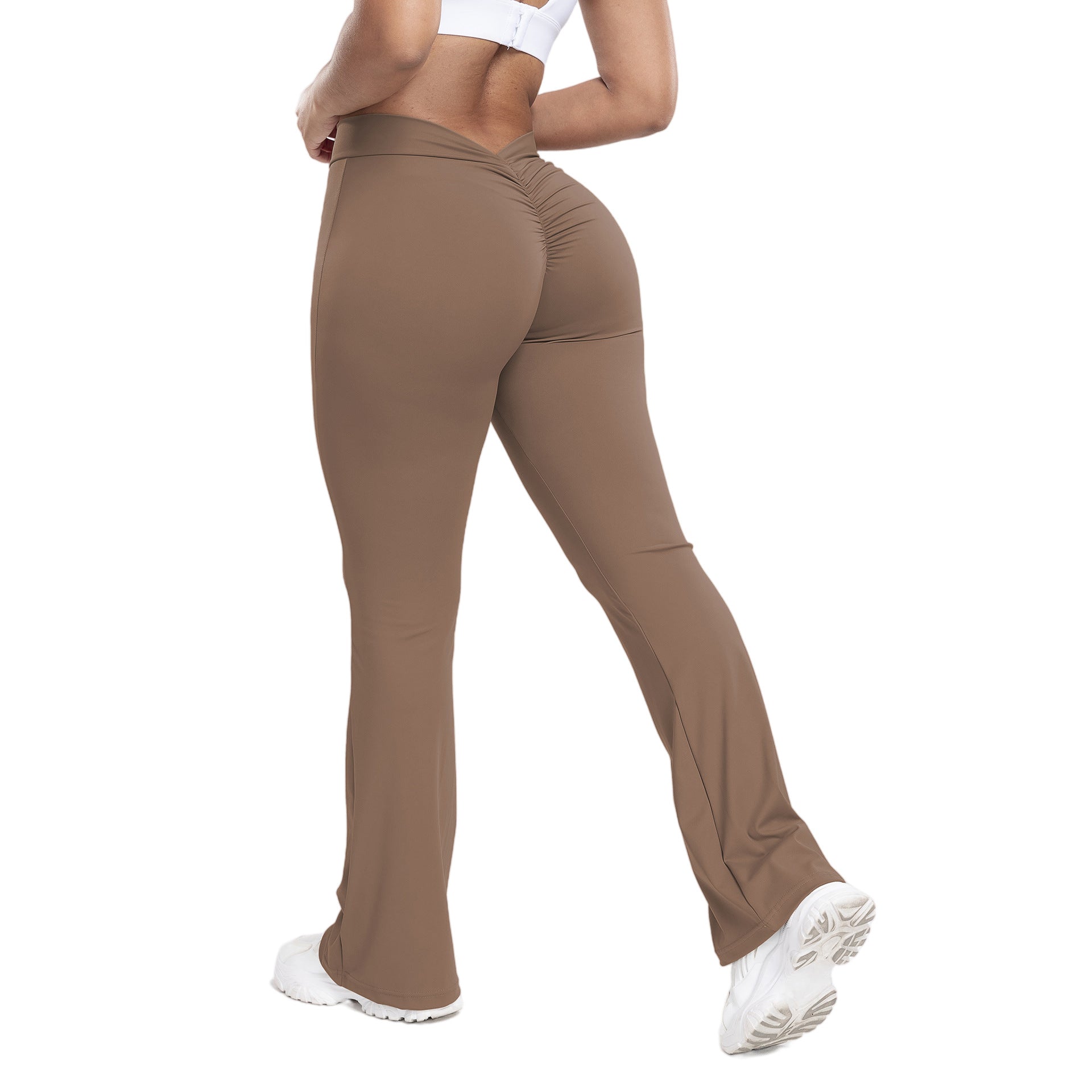 Women's High Waist Hip-Lift Trumpet Flare Pants — Yoga & Wide Leg Fitness Trousers