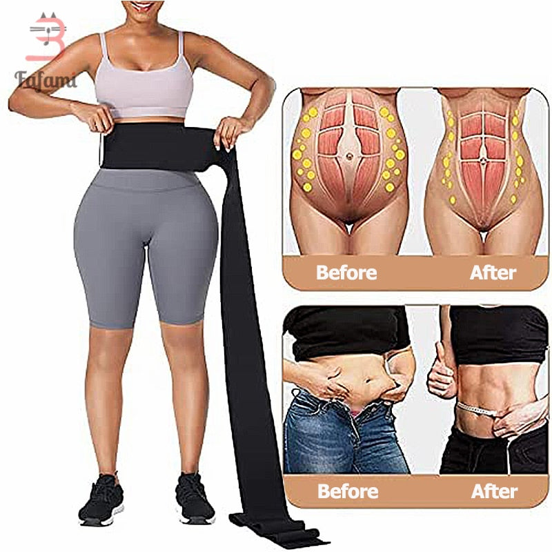 Postpartum Belly Band & Waist Trainer – Slimming Tummy Compression Wrap Belt