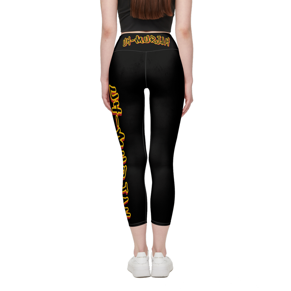 Women's Cloud-Like High-Rise Leggings – Black/Yellow