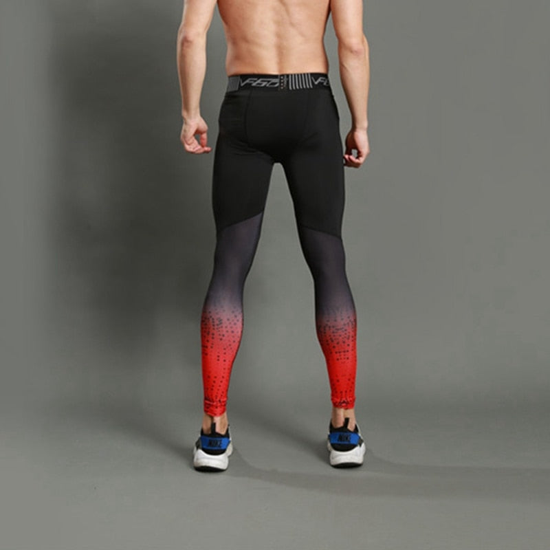 Men's Compression Running Tights – Slim Fit Sport Leggings for Gym & Training