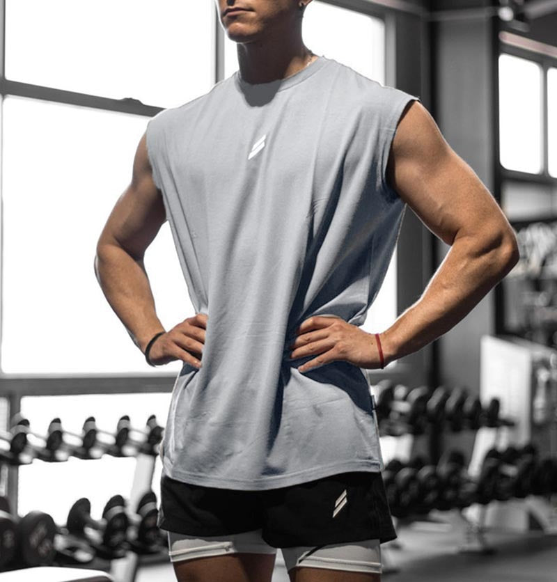 Men's Loose Oversized Mesh Fitness Vest — Quick-Dry Running & Training Tank Top