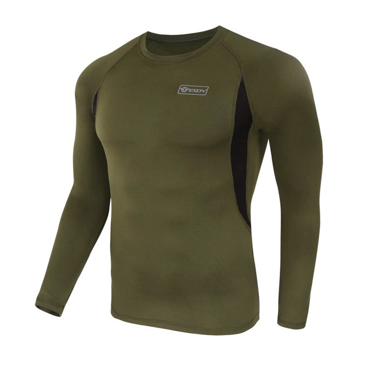Men's Tactical Thermal Compression Set – Fleece-Lined Quick-Dry Long Sleeve Top & Pants