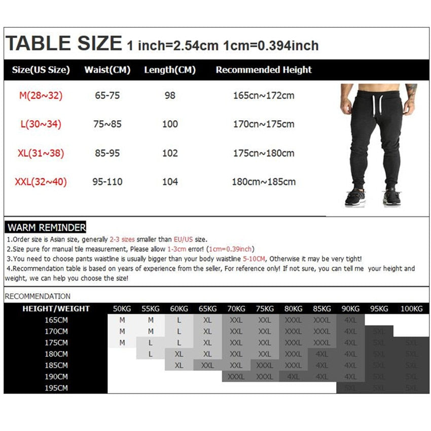 Men's Cotton Embroidered Pencil-Cut Fitness Sweatpants