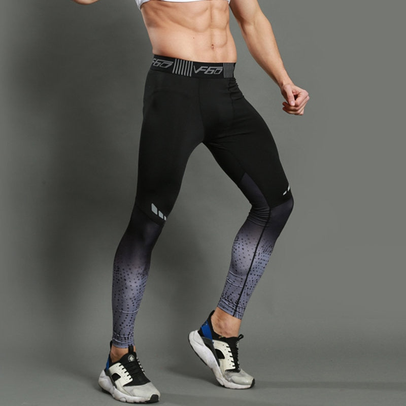 Men's Compression Running Tights – Slim Fit Sport Leggings for Gym & Training