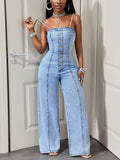 Women's Denim Suspender Jumpsuit