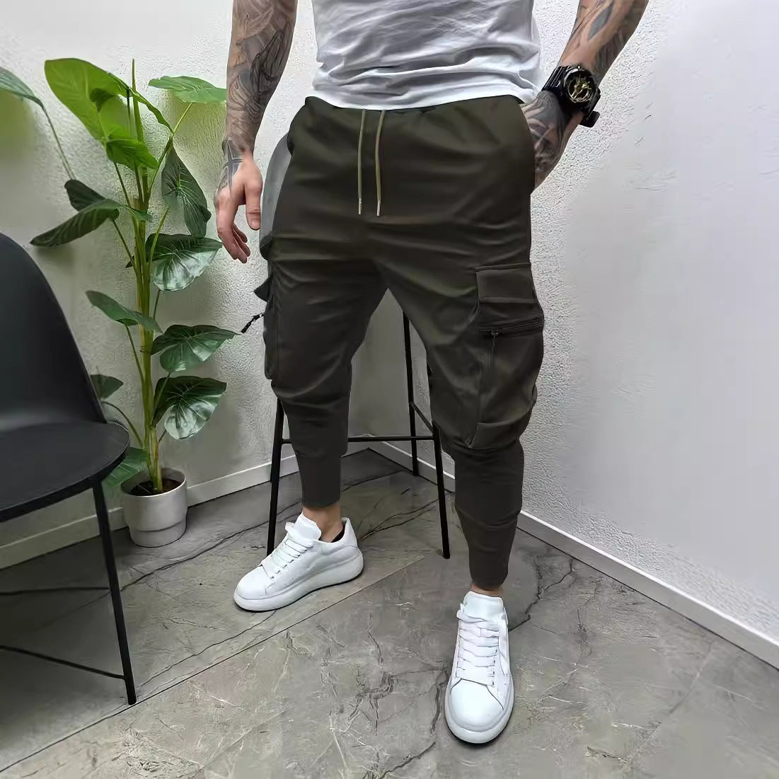 Men's Multi-Pocket Hip-Hop Slim Fit Cargo Pants
