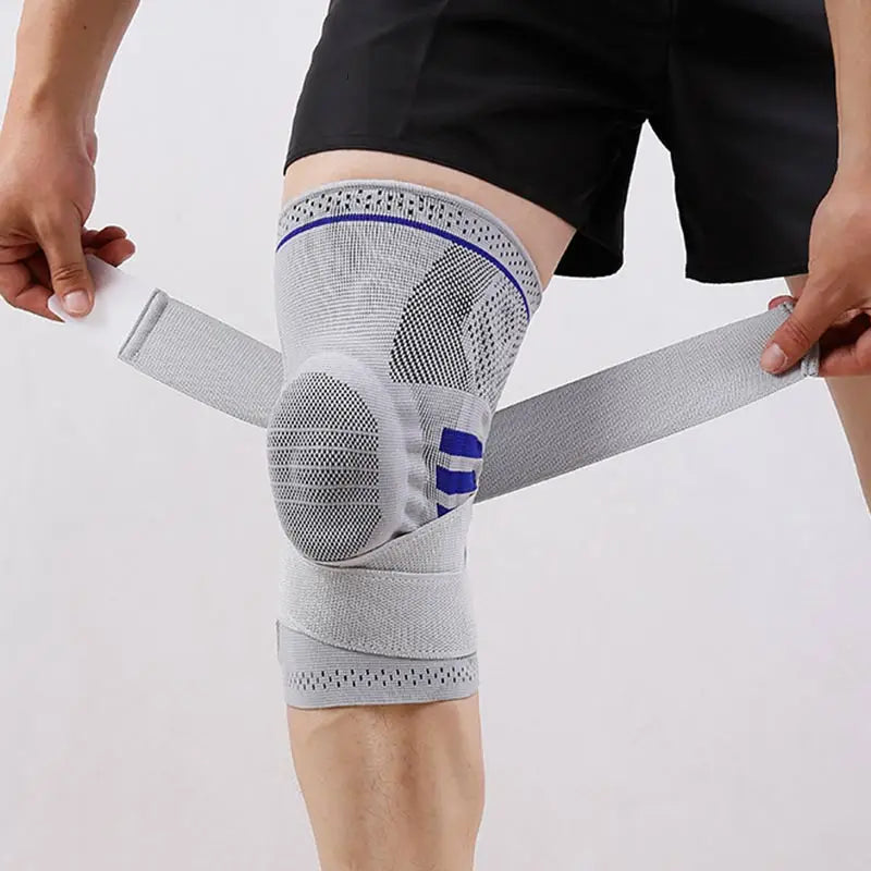 Professional Knee Brace with Detachable Elastic Belt & Silica Gel Pad – S/M/L/XL
