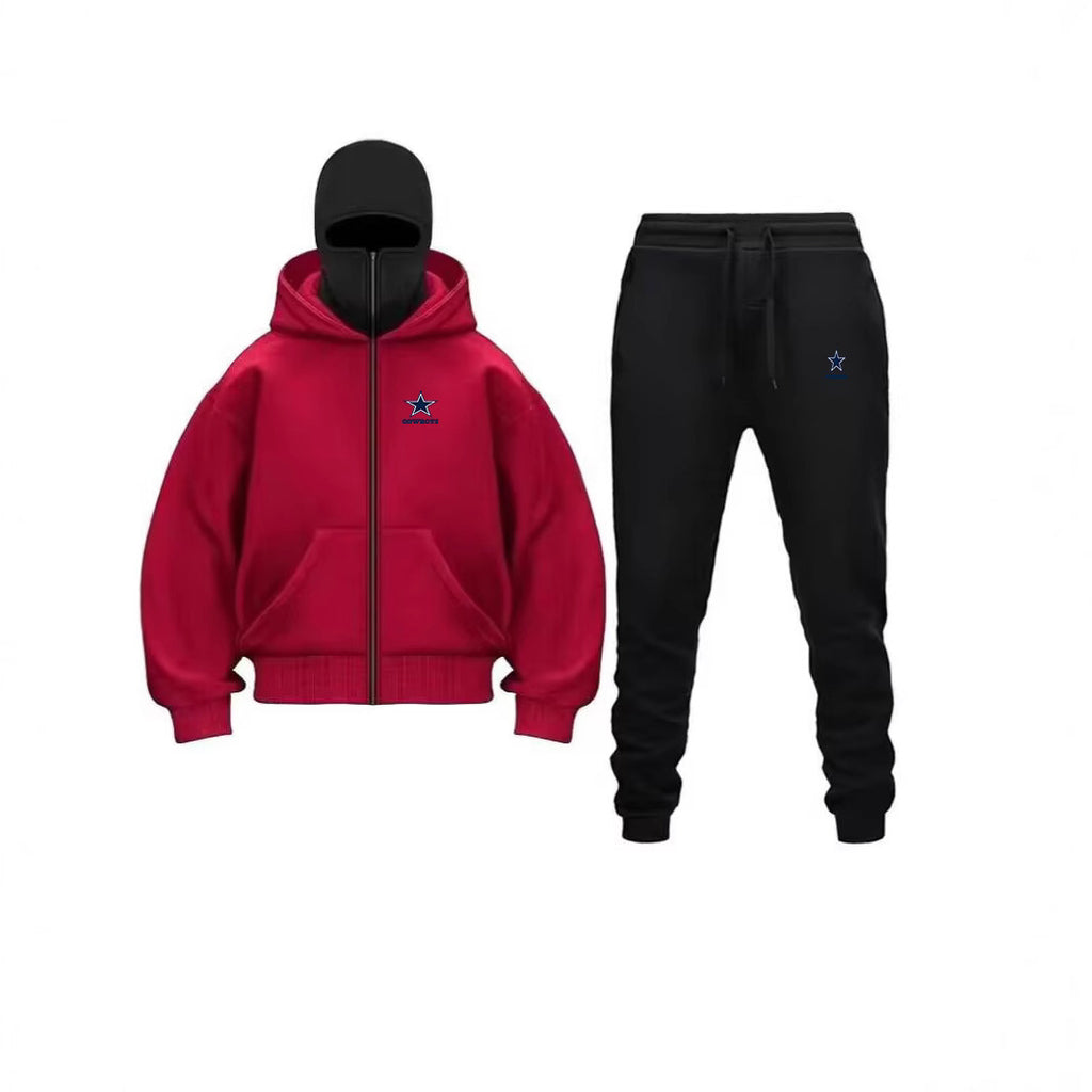 Men's Double-Hooded Zip-Up Sweatshirt