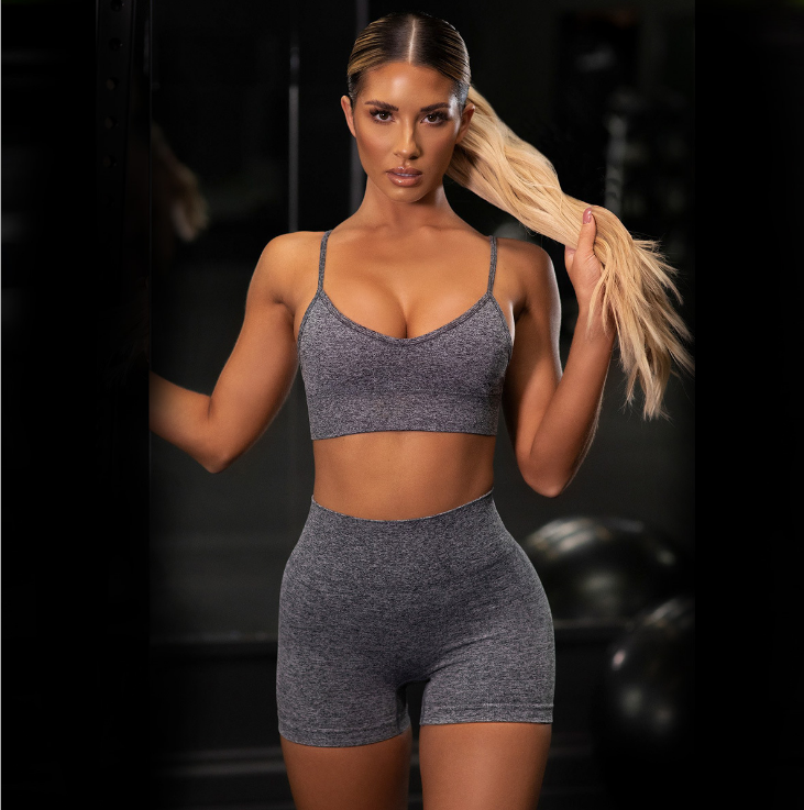 Women's Sling Sports Bra & Yoga Fitness Suit — 2-Piece Set