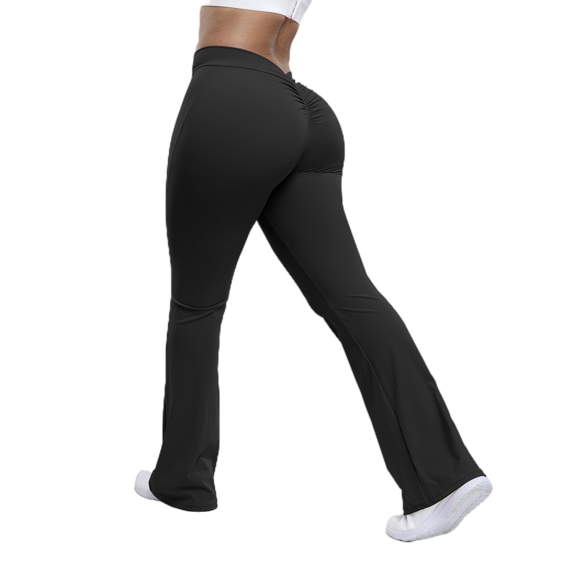 Women's High Waist Hip-Lift Trumpet Flare Pants — Yoga & Wide Leg Fitness Trousers