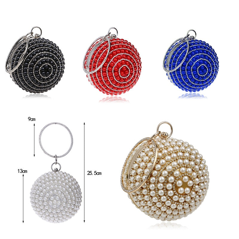 Crystal Ball Tassel Evening Clutch