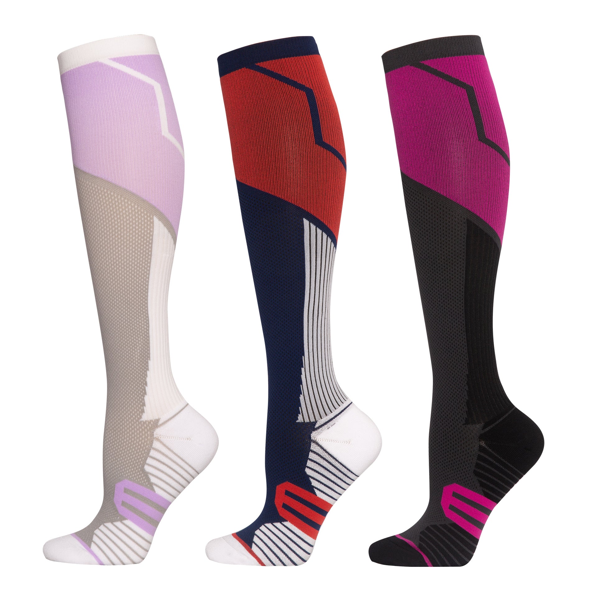Women's Gradient Compression Socks – Long Tube Fitness & Skipping Rope Calf Socks