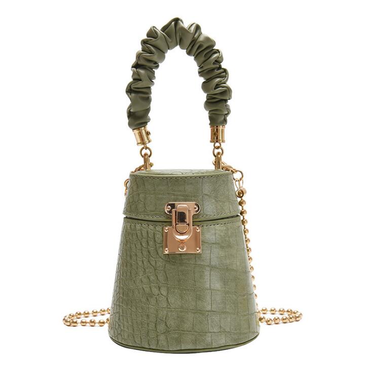 PU Leather Bucket Crossbody Bag