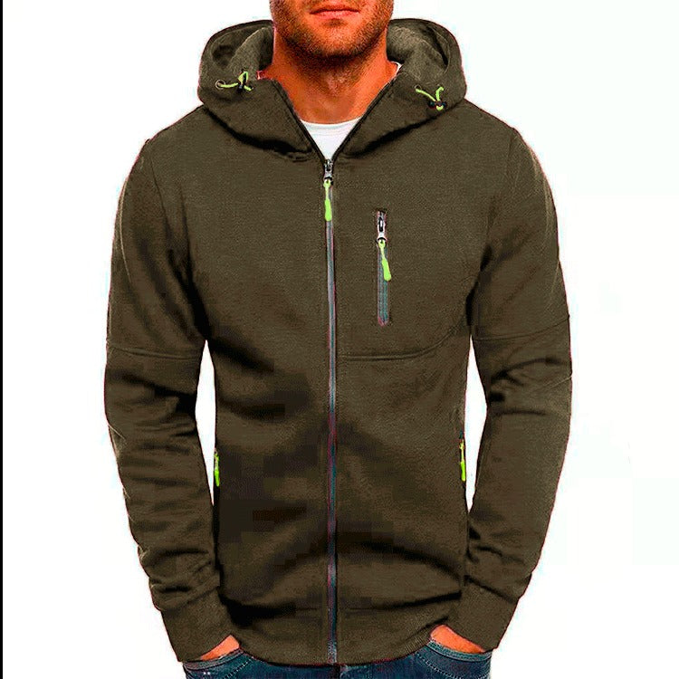 Men's Jacquard Sports Hoodie — Fitness & Leisure Cardigan Jacket