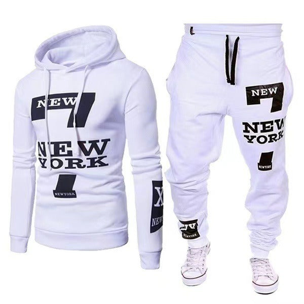 Men's Hooded Sweater & Pants 2-Piece Set