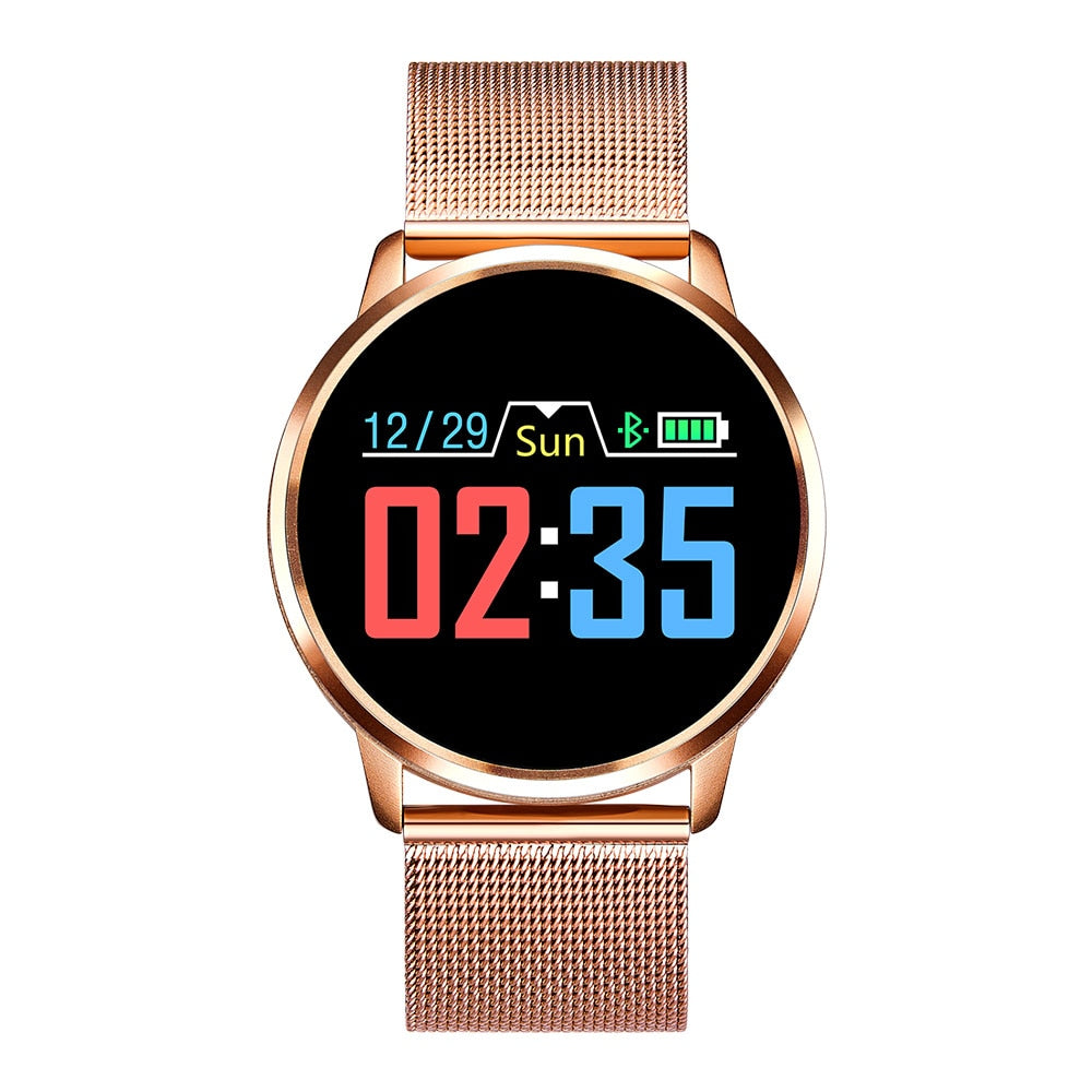 RUNDOING Q8 Smart Watch – OLED Fitness Tracker for Women